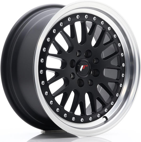 Japan Racing Wheels Αλουμινιού Αυτοκινήτου JR10 16"x7" Mattschwarz/bearbeitete Lippe