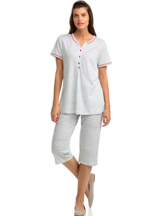 Vamp Sommer Damen Pyjama-Set Gray