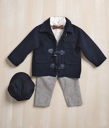 Lollipop Boys Baptism Suit with Blazer 6pcs Gray