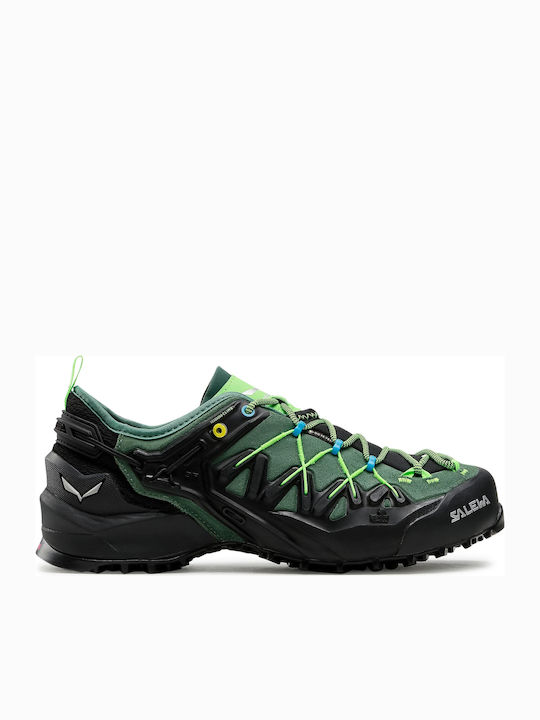 Salewa Wildfire Edge GTX Pantofi De Drumeție Pentru Bărbați Impermeabili Cu Membrană Gore-Tex Verzi