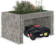 vidaXL Lawn Mower Shelter with Flower Bed Position 110x80x60 Mower Shed 145655