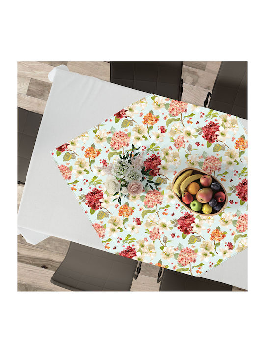 Lino Home Checkered Campari 601 Ciel 90x90cm