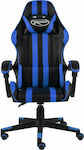 vidaXL Racing Artificial Leather Gaming Chair with Adjustable Arms Black / Blue