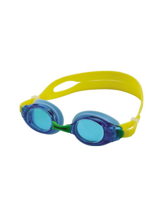 Vaquita Rainbow Swimming Goggles Kids with Anti-Fog Lenses Blue/Yellow Multicolored