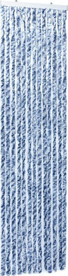 vidaXL Κουρτίνα Πόρτας από Ύφασμα Μπλε-Λευκό 120x220cm 315128