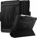 Spigen Rugged Armor Pro Flip Cover Δερματίνης / Πλαστικό Μαύρο (iPad Air 2020/2022)