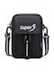 Super Five Herrentasche Schulter / Crossbody Schwarz