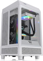 Thermaltake The Tower 100 Gaming Mini Tower Computer Case with Window Panel Snow