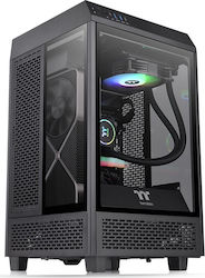 Thermaltake The Tower 100 Gaming Mini Tower Computer Case with Window Panel Black