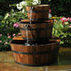 Ubbink Set Fountain 64x64x72cm from 3 Wooden Barrels 401356