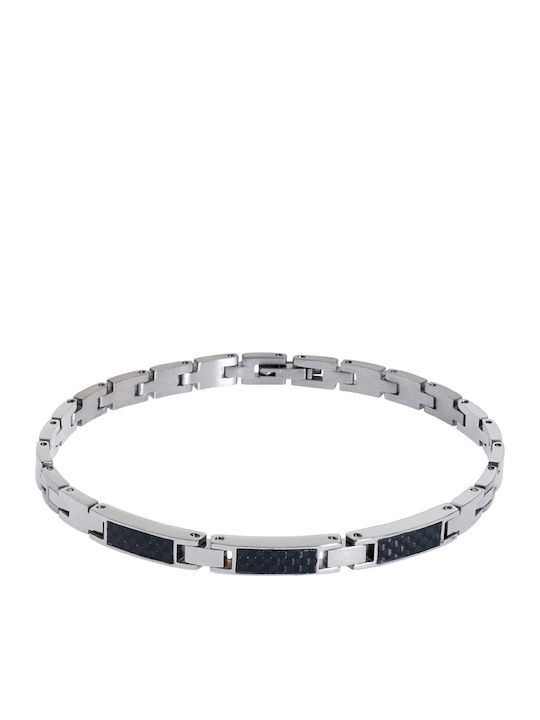 Rosso Amante Herren Armband Handschellen aus Stahl