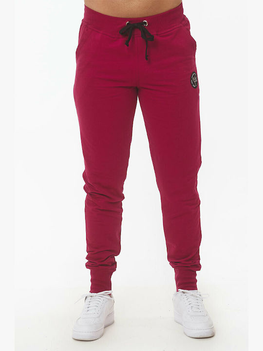 Sweatpants with Elastic Burgundy