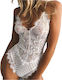 Sexy Bodysuit with White Lace