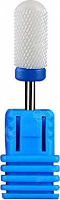 Safety Nail Drill Ceramic Bit with Barrel Head Blue