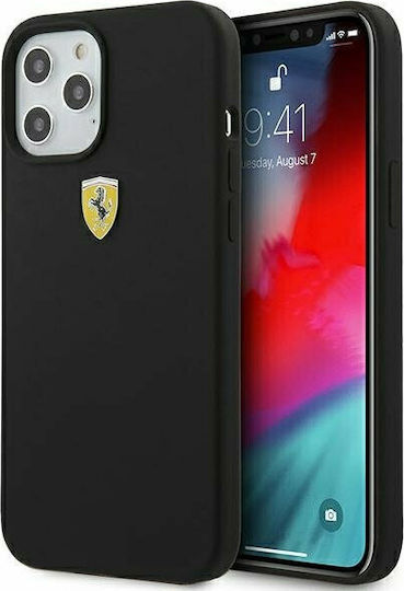 Ferrari On Track Silicone Back Cover Σιλικόνης Μαύρο (iPhone 12 / 12 Pro)