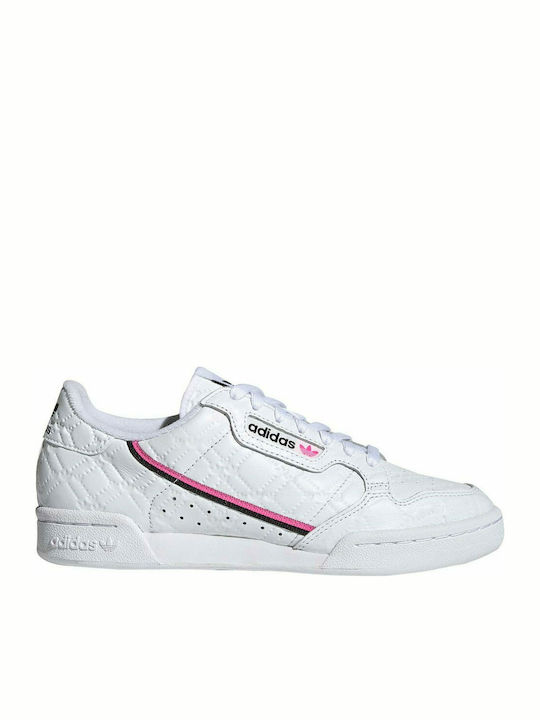 Adidas Continental 80 Γυναικεία Sneakers Crystal White / Screaming Pink / Core Black
