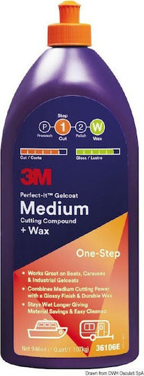 3M Medium Cut Gelcoat Wax Γυαλιστικό Σκάφους 946ml