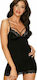 Obsessive Diyosa Chemise & Thong Black