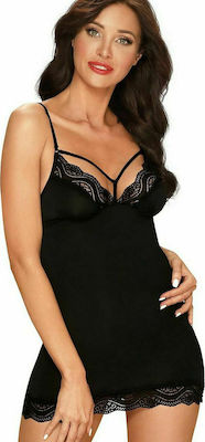 Obsessive Diyosa Chemise & Thong Black