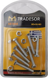 Tradesor Screw Hexagon with Diameter M5 and Length 30mm