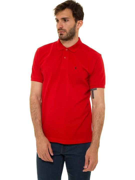 The Bostonians Men's Short Sleeve Blouse Polo Red