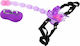 Baile Butterfly Strap On with Dildo and Vibration in Purple Color