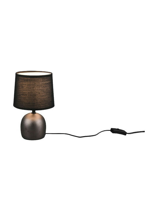 Trio Lighting Malu Ceramic Table Lamp for Socket E14 with Brown Shade and Base