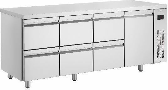 Inomak Ψυγείο Πάγκος χωρίς Μοτέρ Υ87xΠ199xΒ70cm