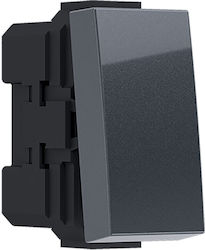 Aca Modys Recessed Wall Switch Lighting One-Way without Frame Black