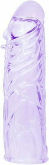 Baile Realistic Penis Sleeve Προέκταση Πέους Μωβ 14cm