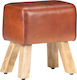 Stool For Living Room Leather Coffee 38x25x45cm