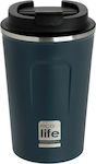 Ecolife Coffee Cup Glas Thermosflasche Rostfreier Stahl BPA-frei Dark Blue 370ml 33-BO-4106