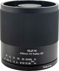 Tokina Crop Camera Lens SZX 400mm f/8 Reflex MF Telephoto for Micro Four Thirds (MFT) Mount Black