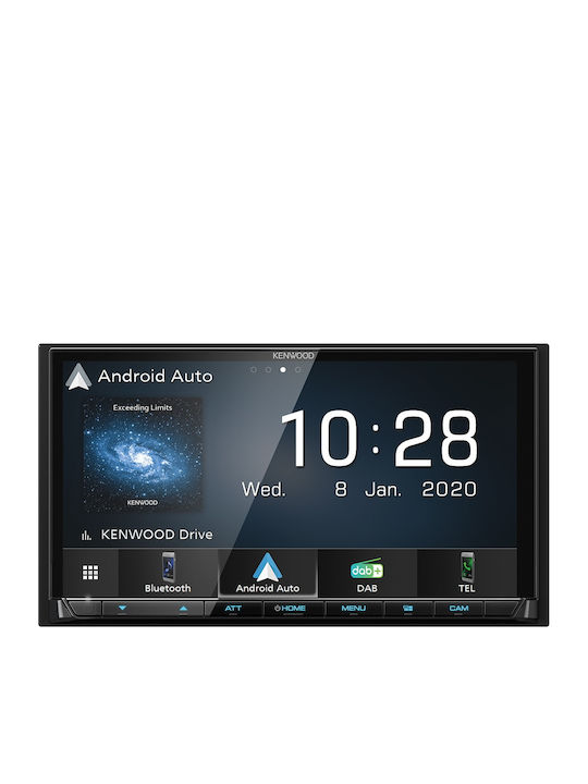 Kenwood Sistem Audio Auto 2 DIN Bluetooth USB Wi-Fi GPS Apple CarPlay Android Auto Partitură