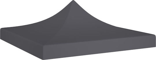 vidaXL Acoperiș pentru foișor Negru cu acoperire PVC 2x2m