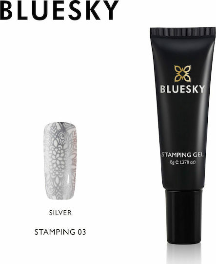 Bluesky Nail Art Gel Νυχιών 03 Stamping Silver 8gr