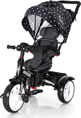 Lorelli Neo Eva 2021 Kids Tricycle Convertible, With Storage Basket, Sunshade & Push Handle for 1-3 Years Black