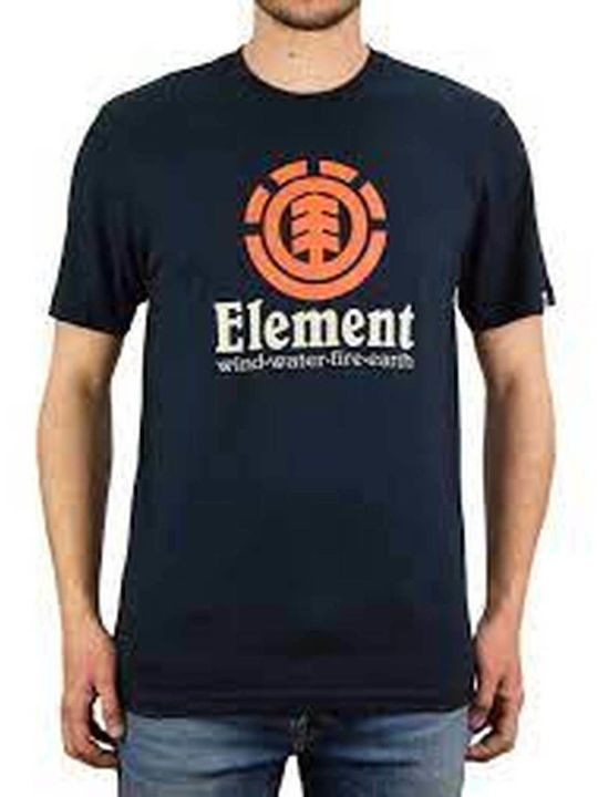 Element Vertical T-shirt Bărbătesc cu Mânecă Scurtă Albastru marin