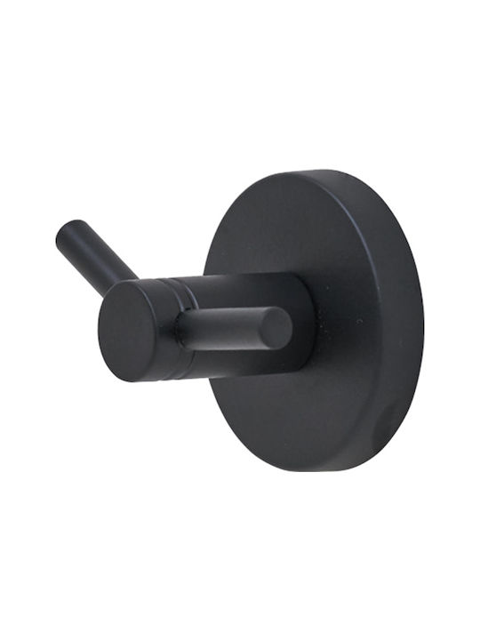 Κολοσσός Emily Double Wall-Mounted Bathroom Hook Black Matt