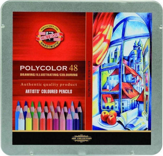 Koh-I-Noor Polycolor 48 Farbstift-Set in einer Box 48Stück Packung von 1 Verpackungen