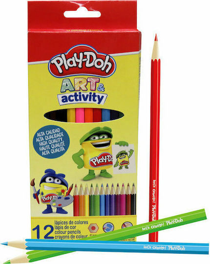 Hasbro Play-Doh Farbstift-Set mit dicker Spitze 12Stück Packung von 1 Verpackungen