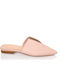 Sante Flat Leather Mules Pink