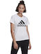 Adidas Loungewear Essentials Logo Γυναικείο Αθλητικό T-shirt Λευκό