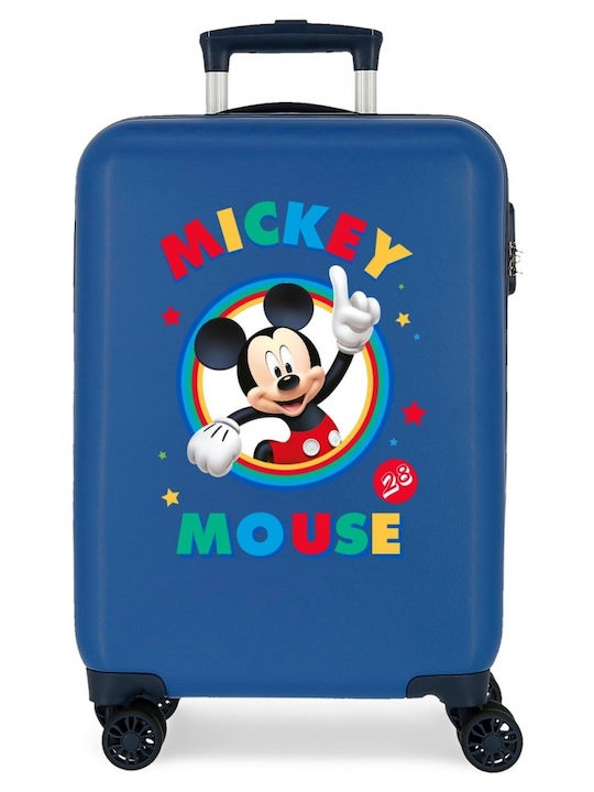 Disney Children's Cabin Travel Suitcase Hard Blue with 4 Wheels Height 55cm