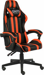 vidaXL Racing Гейминг стол Изкуствена кожа Black/Orange Stripes