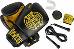 Benlee Wingate Starter Set Synthetic Leather Boxing Competition Gloves Black