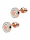 Emporio Armani Signature Earrings made of Steel Gold Plated with Stones