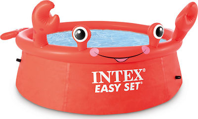 Intex Easy Set Happy Crab Παιδική Πισίνα Φουσκωτή 183x183x51εκ.