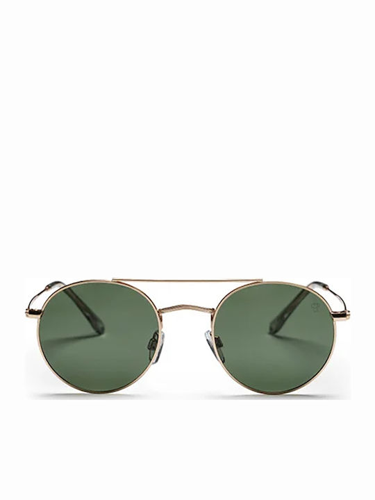 Chpo Noel Sunglasses Χρυσά with Metal Frame & Green Lens