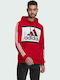 Adidas Essentials Herren Sweatshirt mit Kapuze und Taschen Scarlet Red